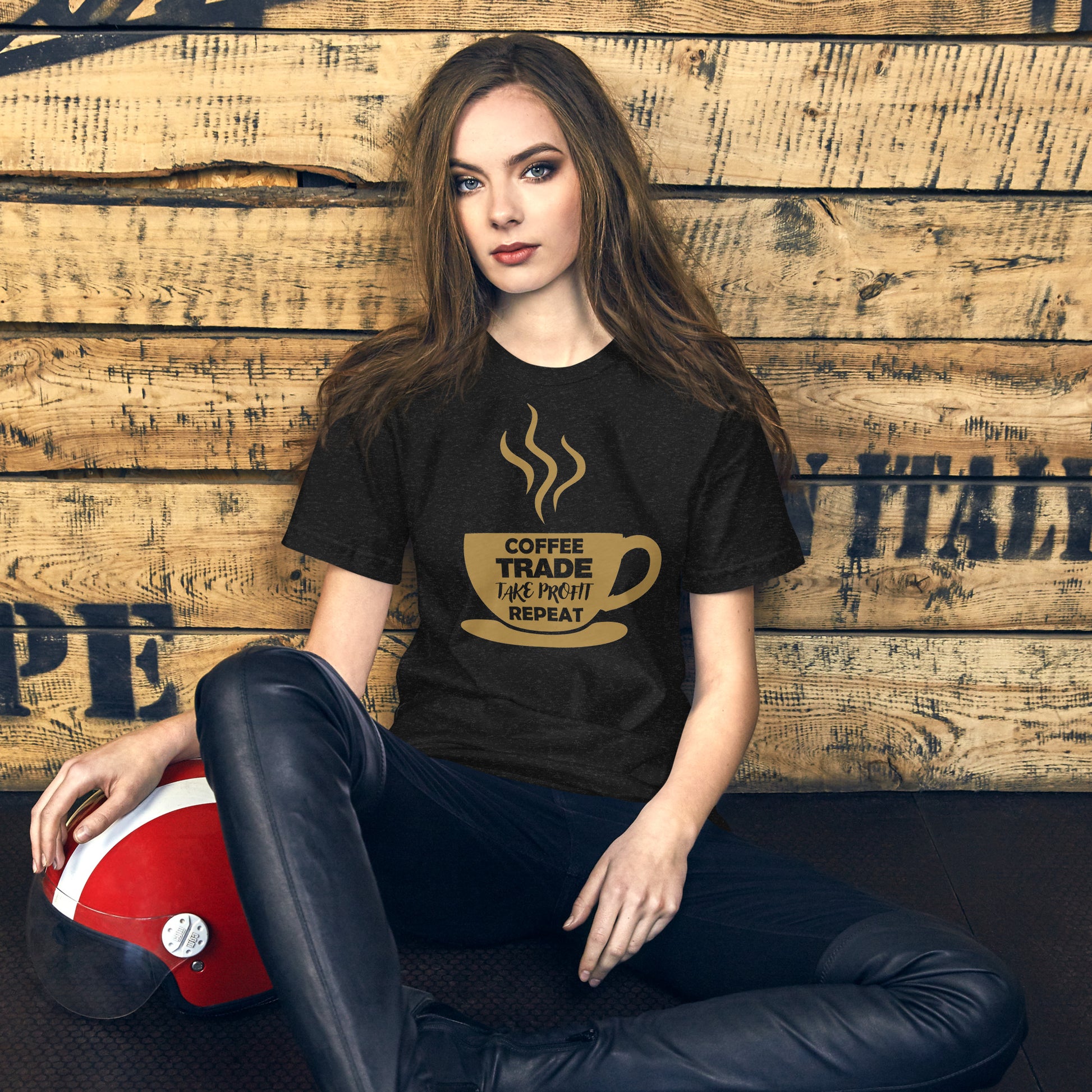 Coffee. Trade. Take Profit. Repeat // Unisex t-shirt - Stonksnbongs.com