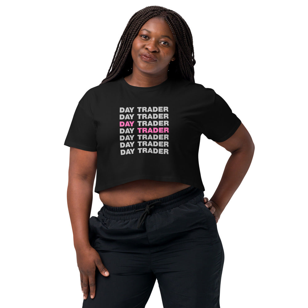 Day Trader - Pink // Women’s crop top - Stonksnbongs.com